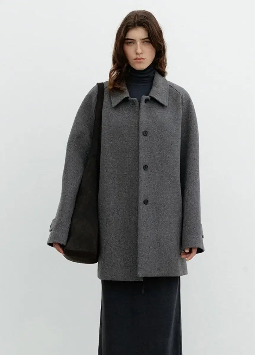 LFM raglan wool half coat (gray)